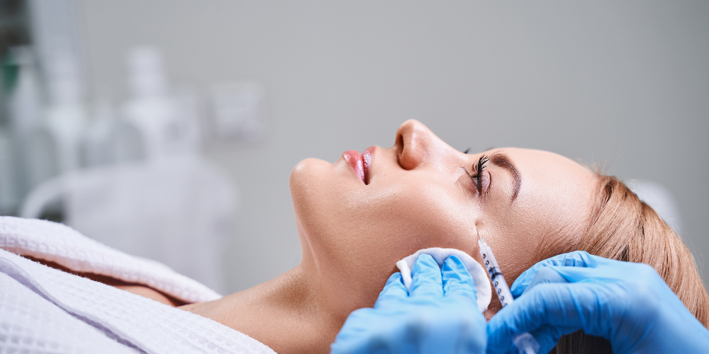 Woman receives Botox injections in Denton TX at The Filling Station