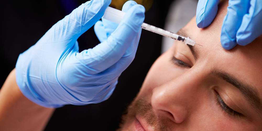 Man receives Botox injections in Denton TX at The Filling Station